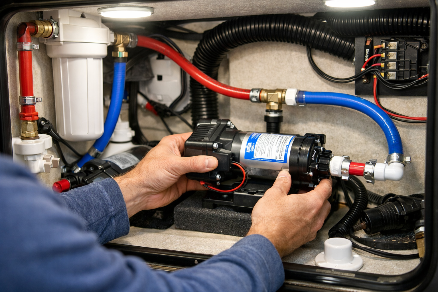 AIRSTREAM BAMBI 16RB - Water Pump Replacement