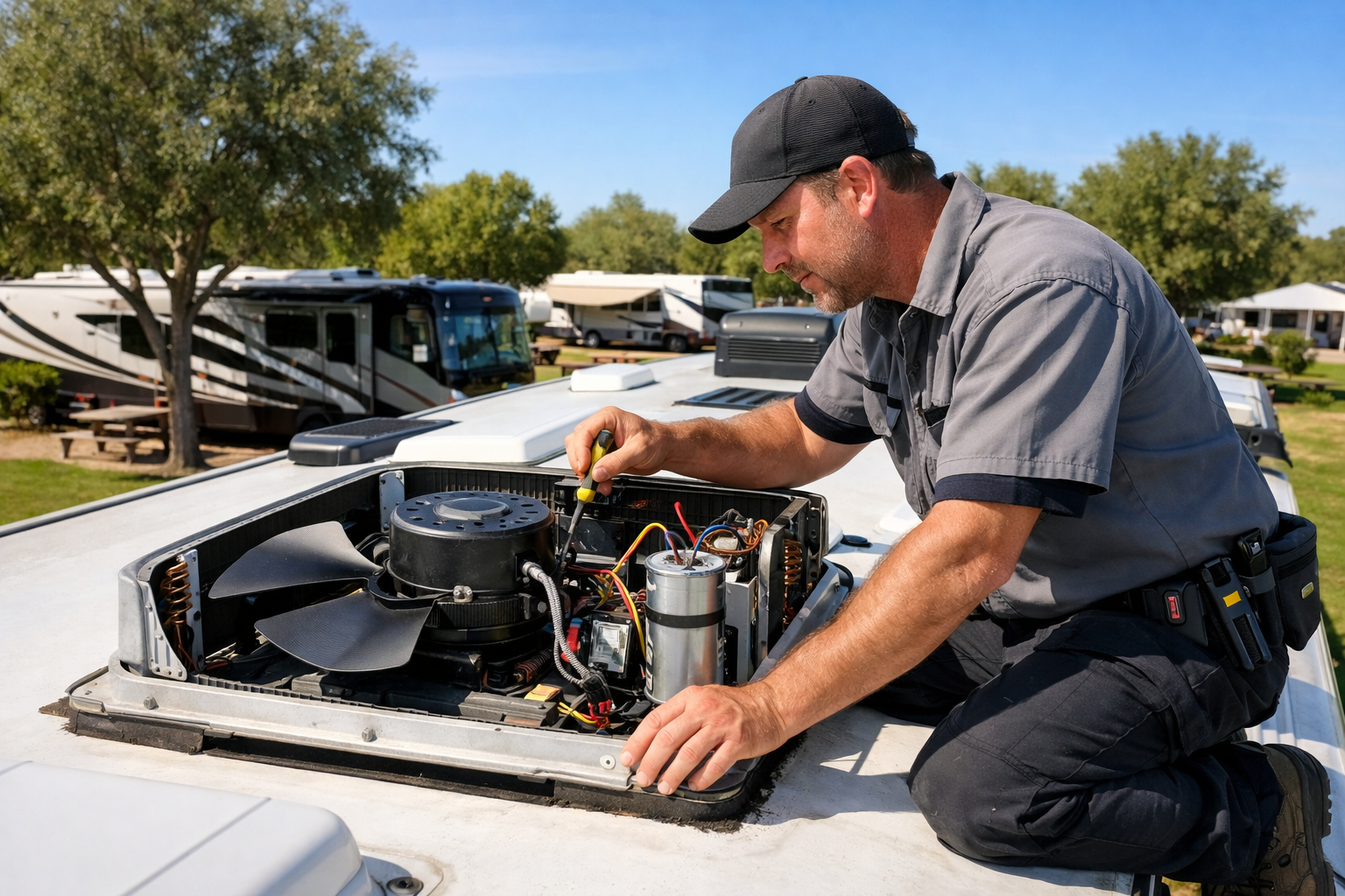 American Coach American Eagle – AC Capacitor & Fan Motor Service