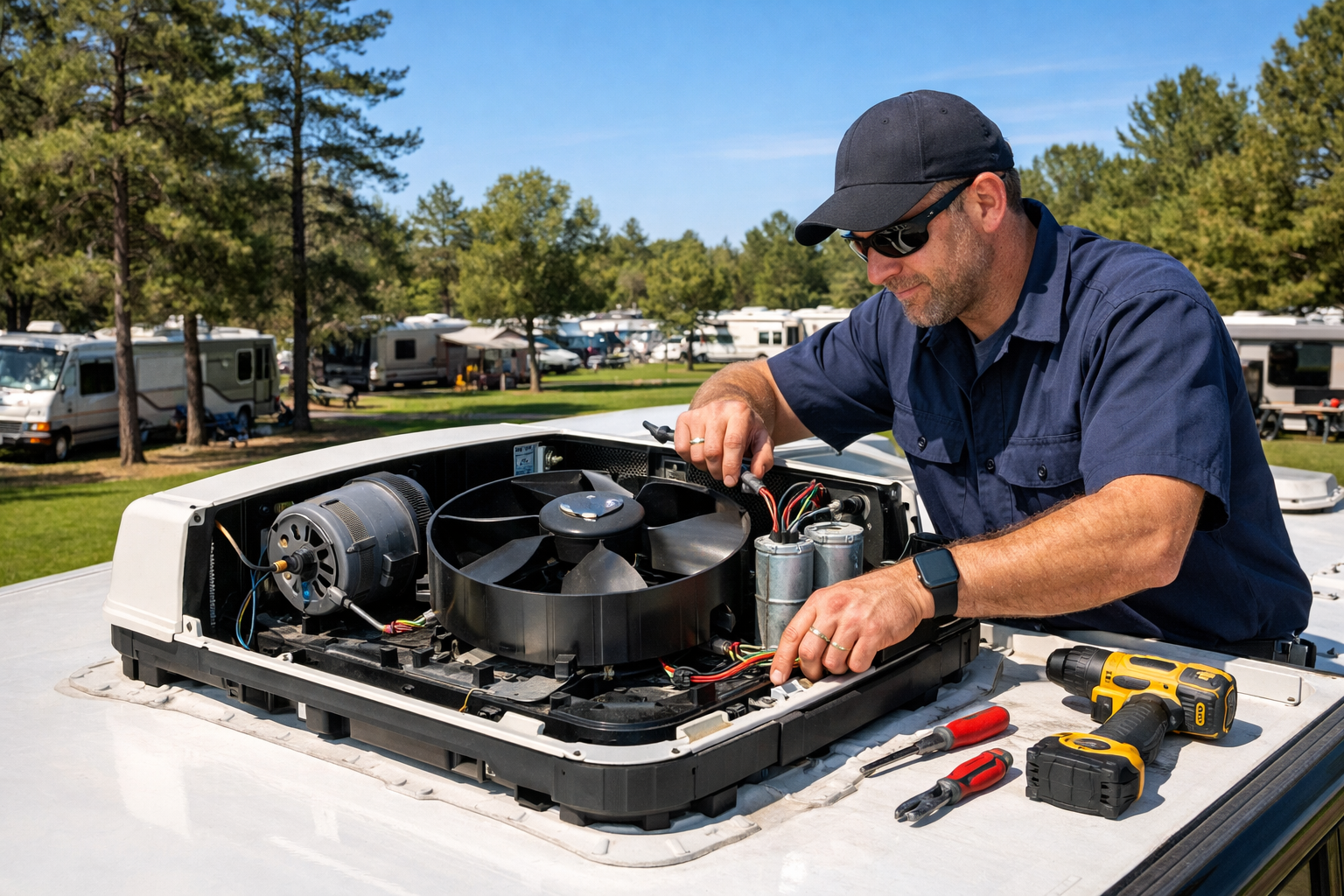 Coachmen Freelander – AC Capacitor & Fan Motor Service