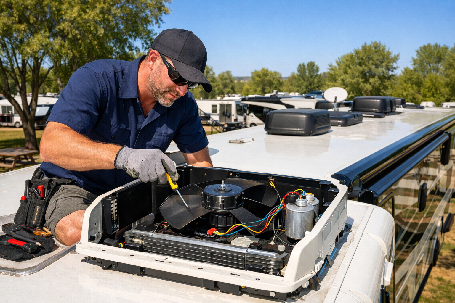 Forest River Berkshire – AC Capacitor & Fan Motor Service