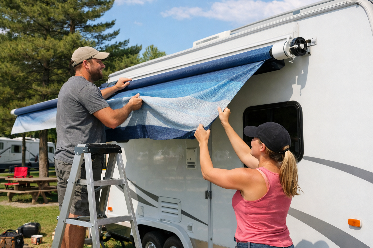 FOREST RIVER ROCKWOOD MINI LITE 2506S - Awning Fabric Replacement