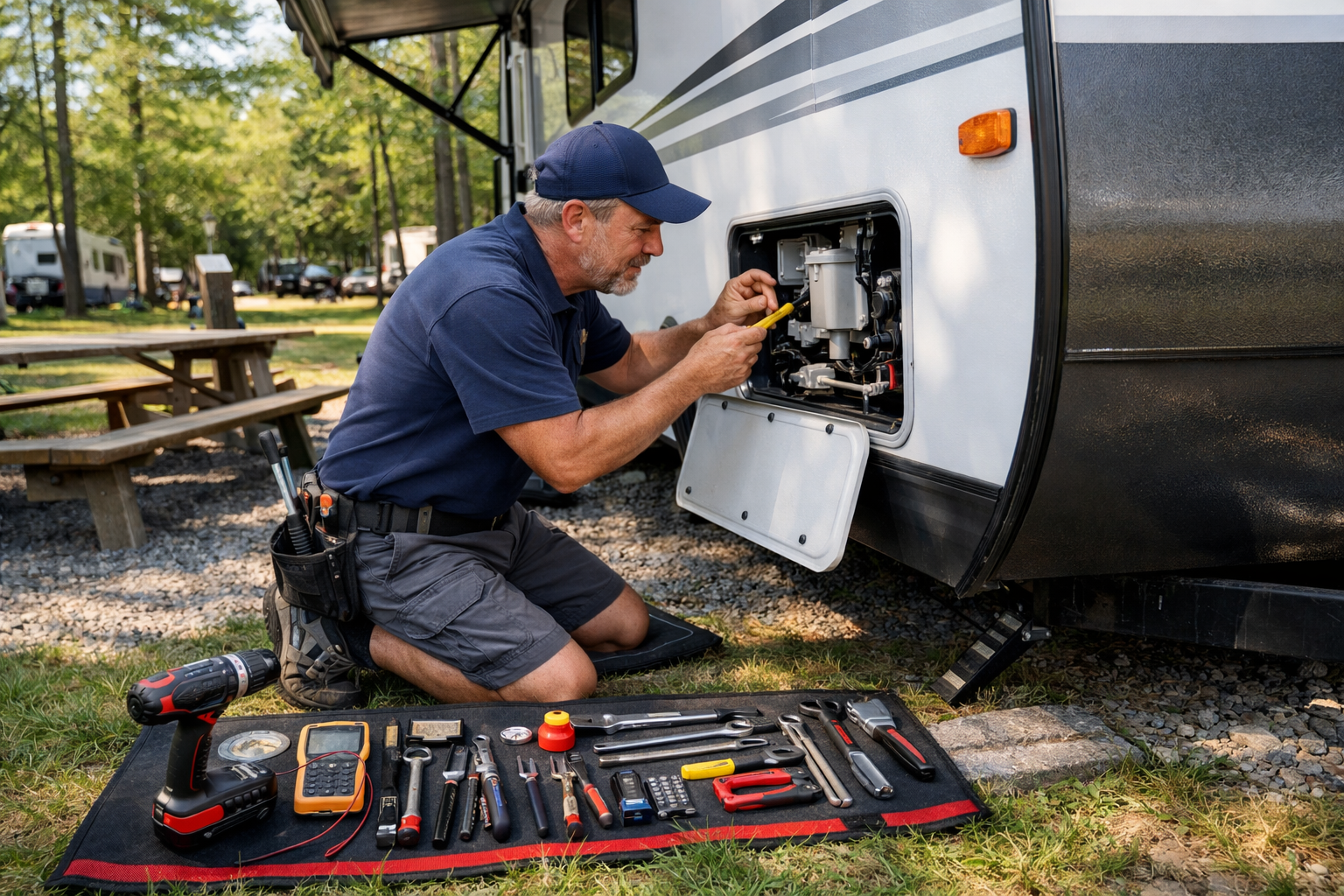 FOREST RIVER ROCKWOOD MINI LITE 2506S - Entry Door Latch & Hinge Repair