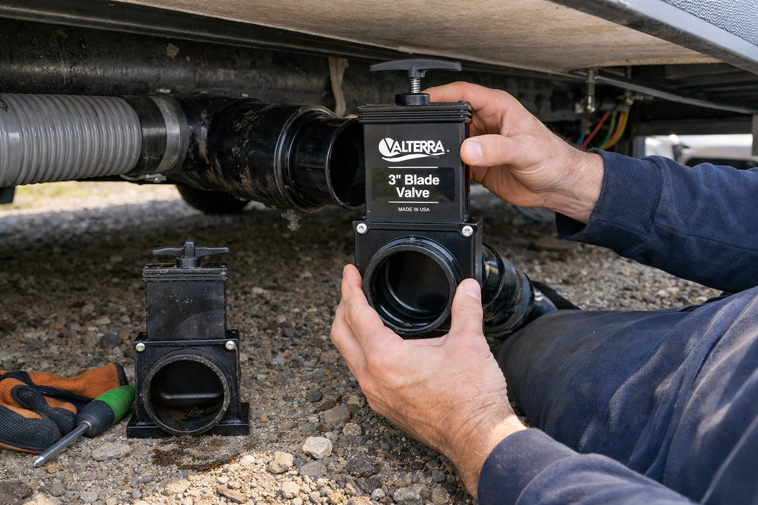 FOREST RIVER ROCKWOOD MINI LITE 2506S - Gray Tank Valve Replacement