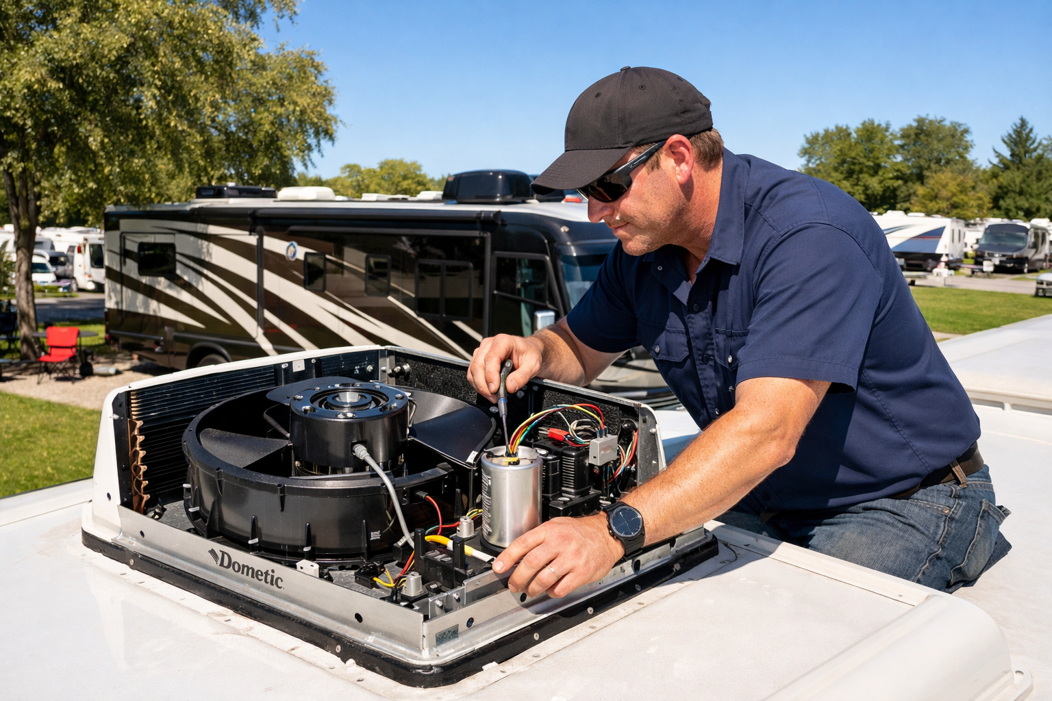 Forest River Sunseeker – AC Capacitor & Fan Motor Service