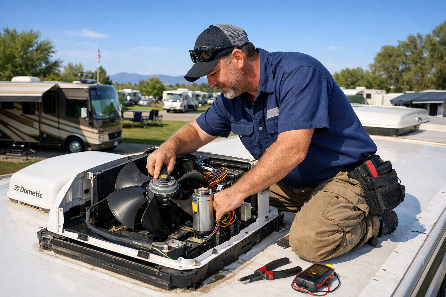 Jayco Alante – AC Capacitor & Fan Motor Service