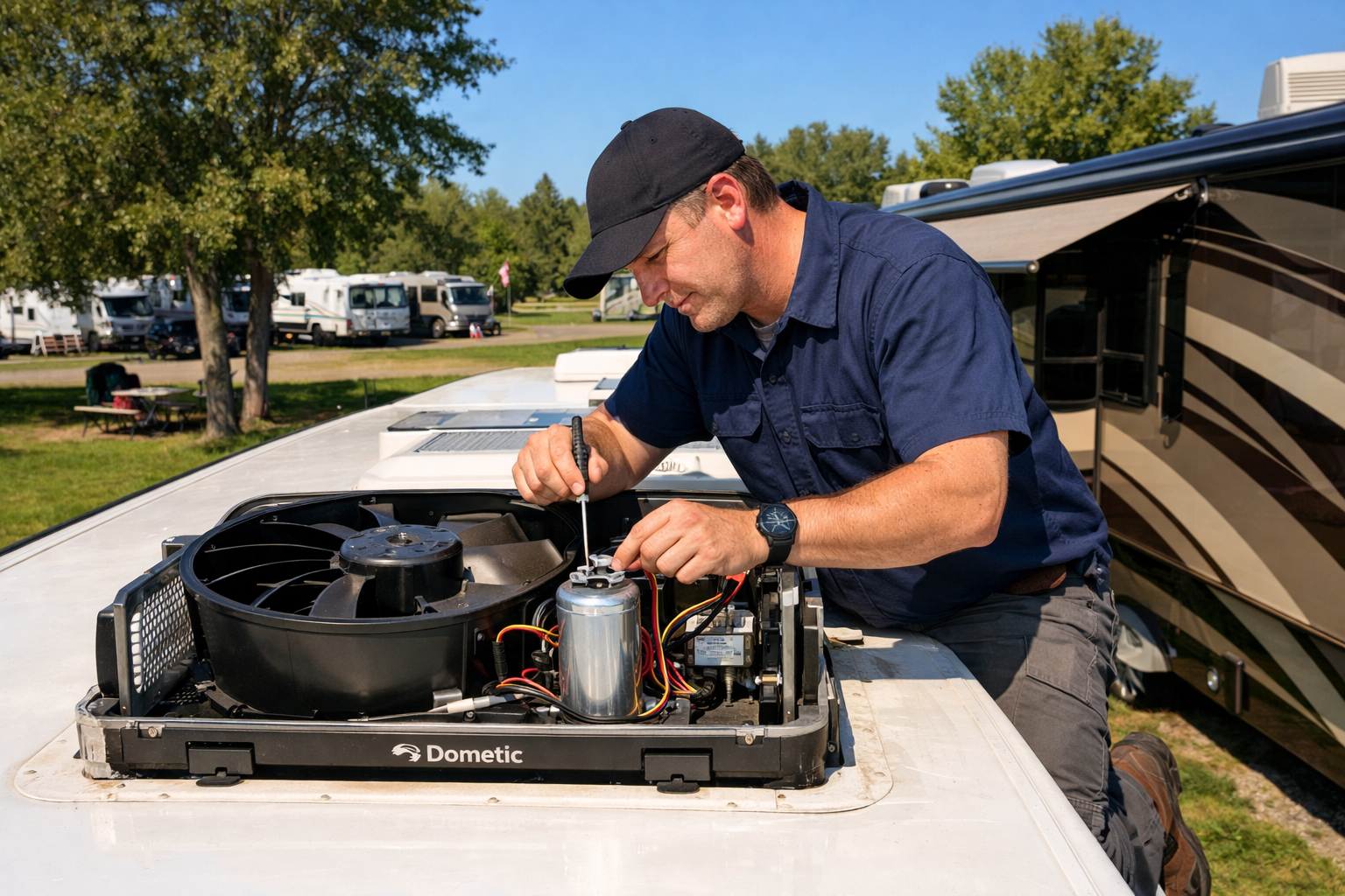 Jayco Redhawk – AC Capacitor & Fan Motor Service