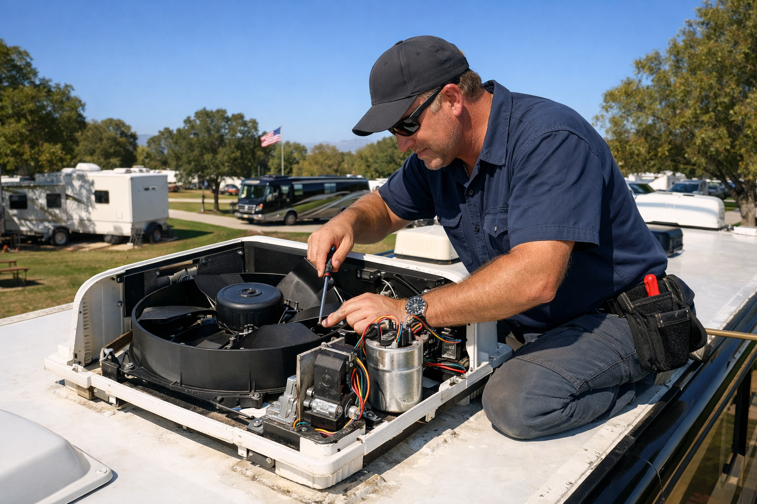 Leisure Travel Vans Unity – AC Capacitor & Fan Motor Service