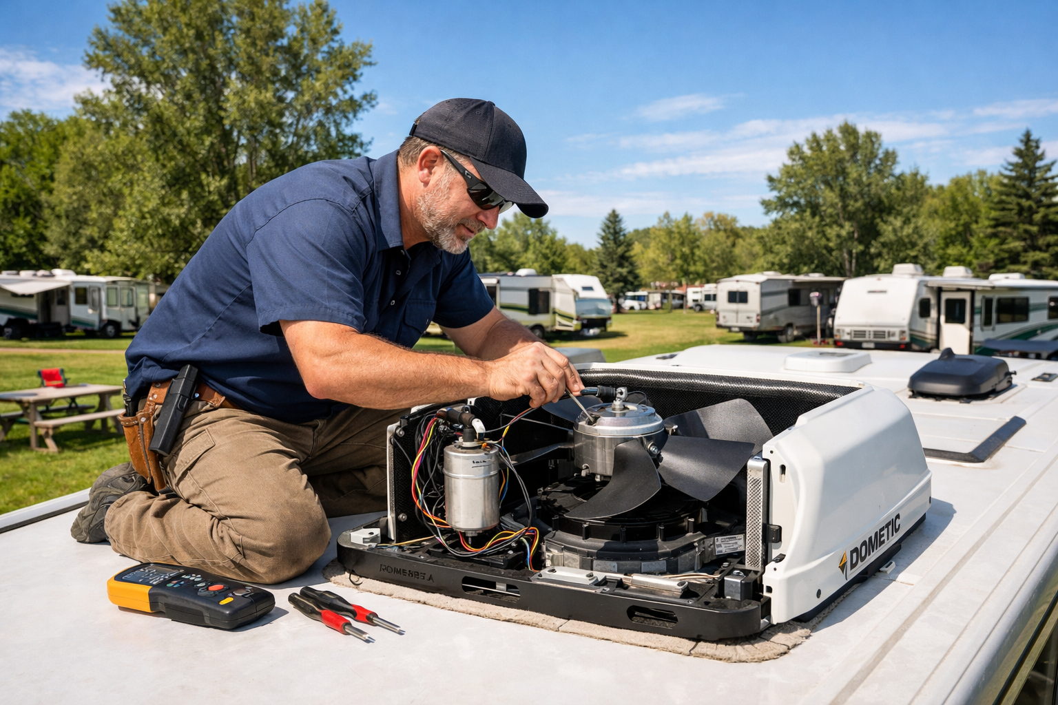 Newmar Bay Star – AC Capacitor & Fan Motor Service