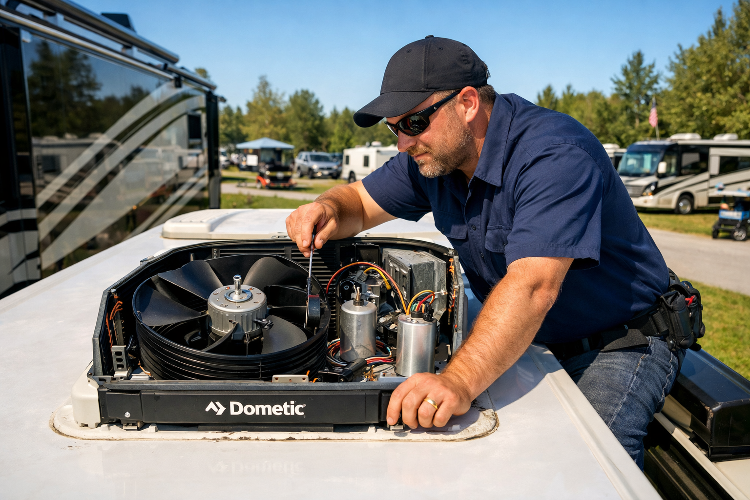 Newmar King Aire – AC Capacitor & Fan Motor Service