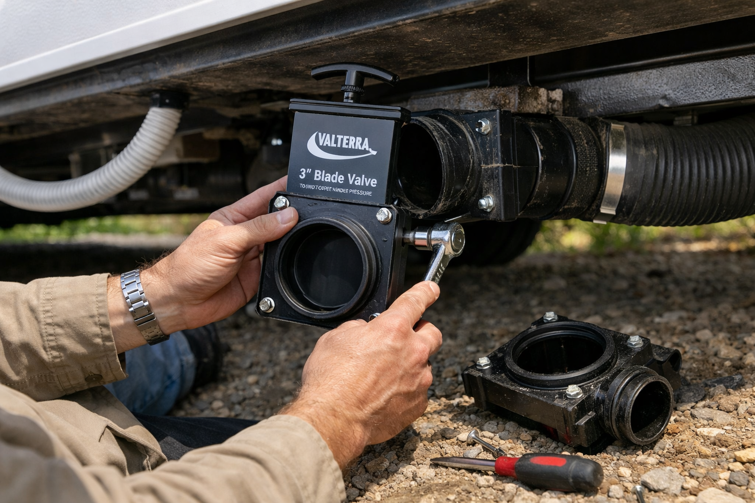 PRIME TIME AVENGER 27DBS - Gray Tank Valve Replacement