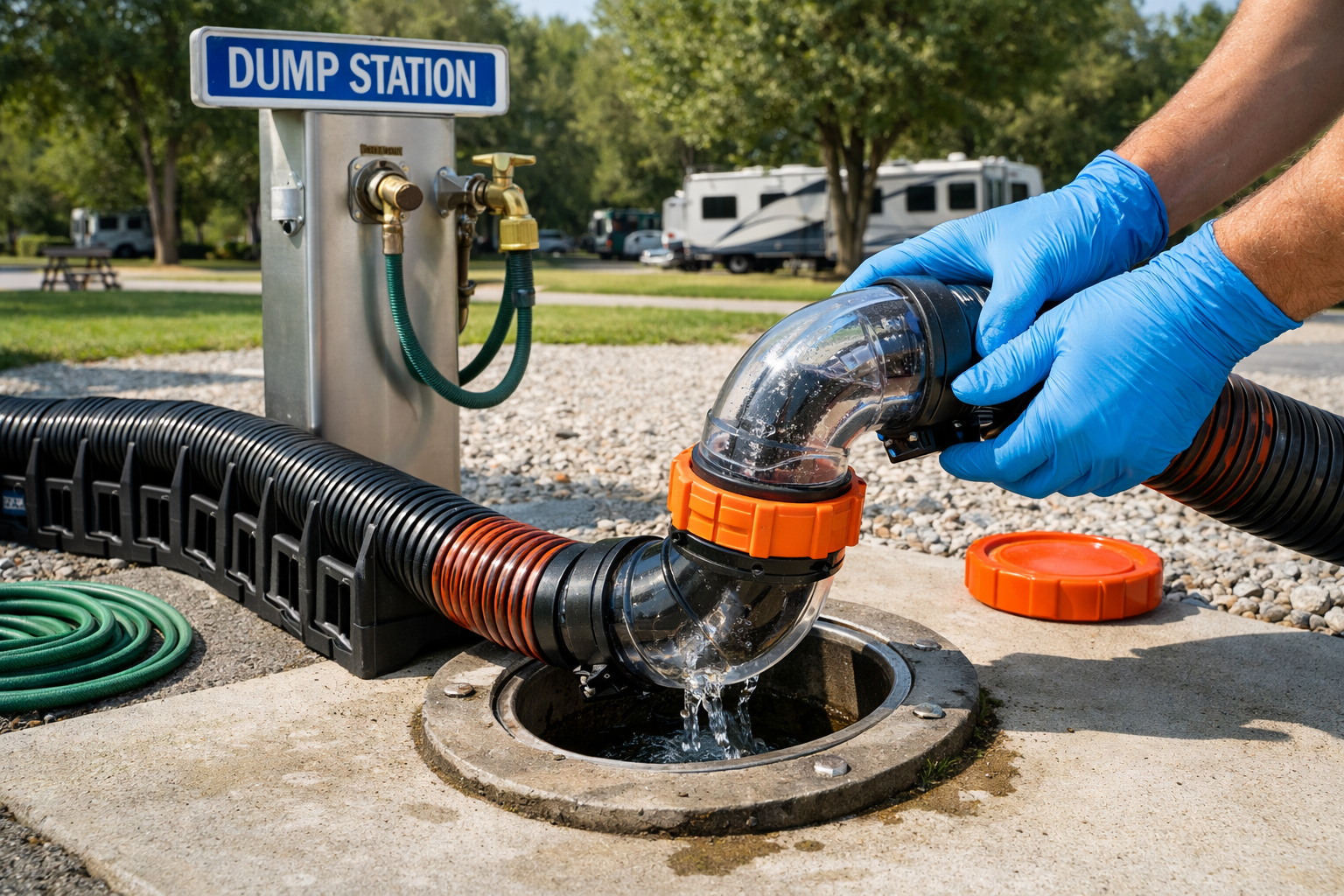 RV Sewer Hose Setup & Dump Station Guide for Beginners