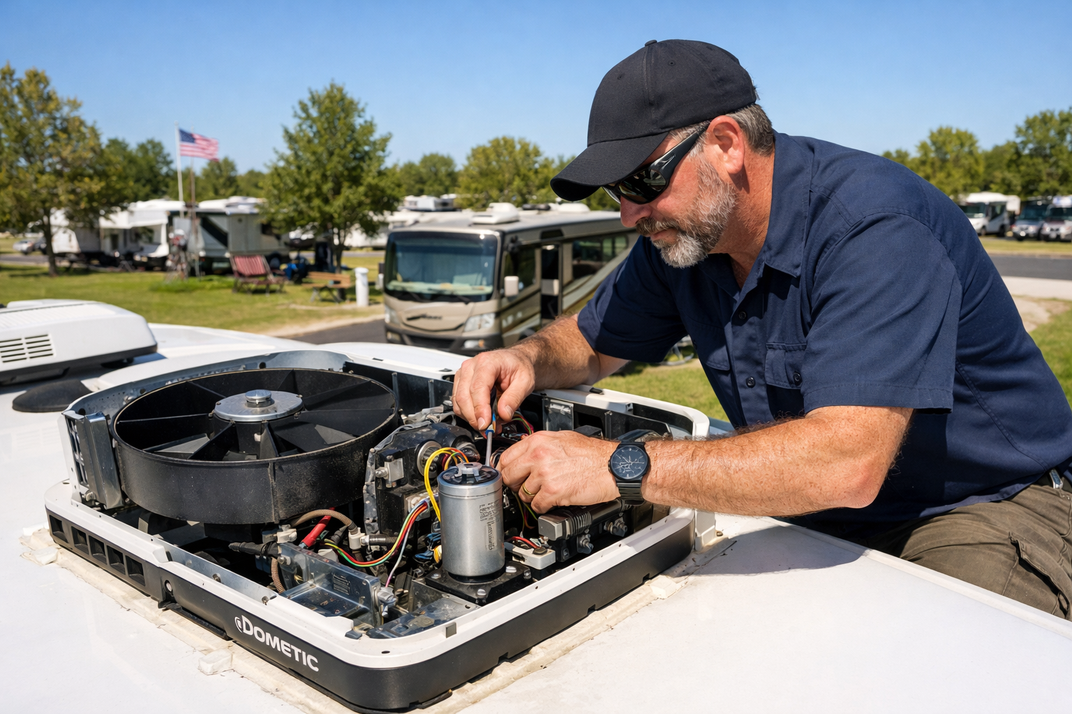 Winnebago Forza – AC Capacitor & Fan Motor Service