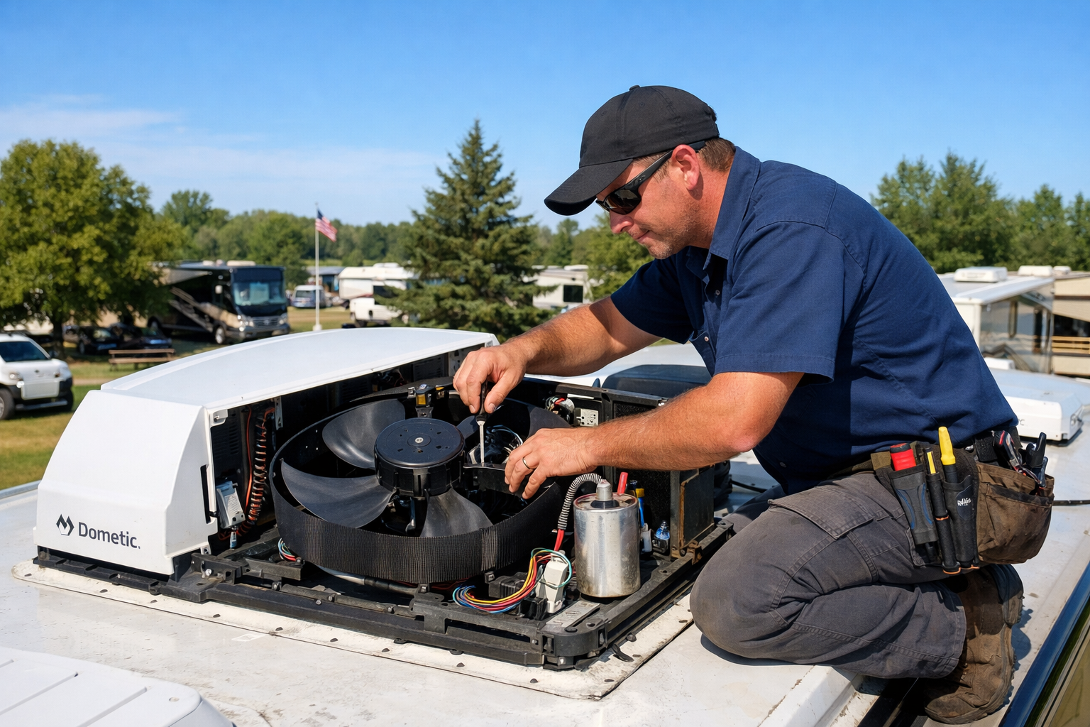 Winnebago View – AC Capacitor & Fan Motor Service