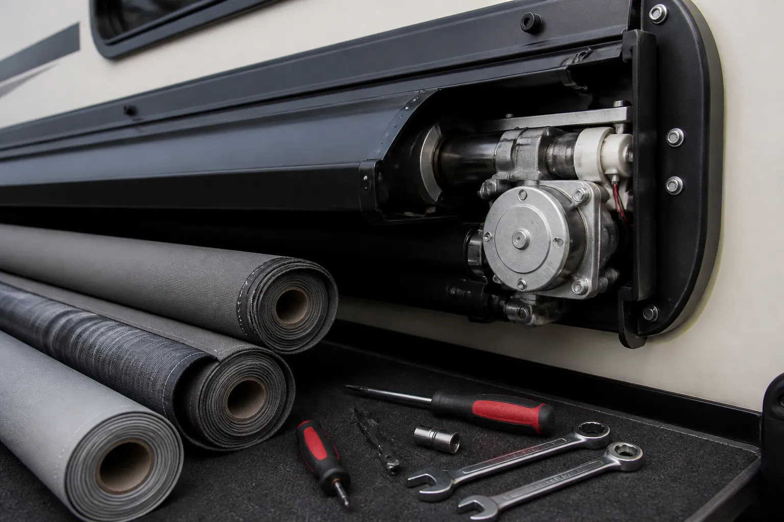 Brinkley Model Z – RV Awning Fabric and Motor Replacement
