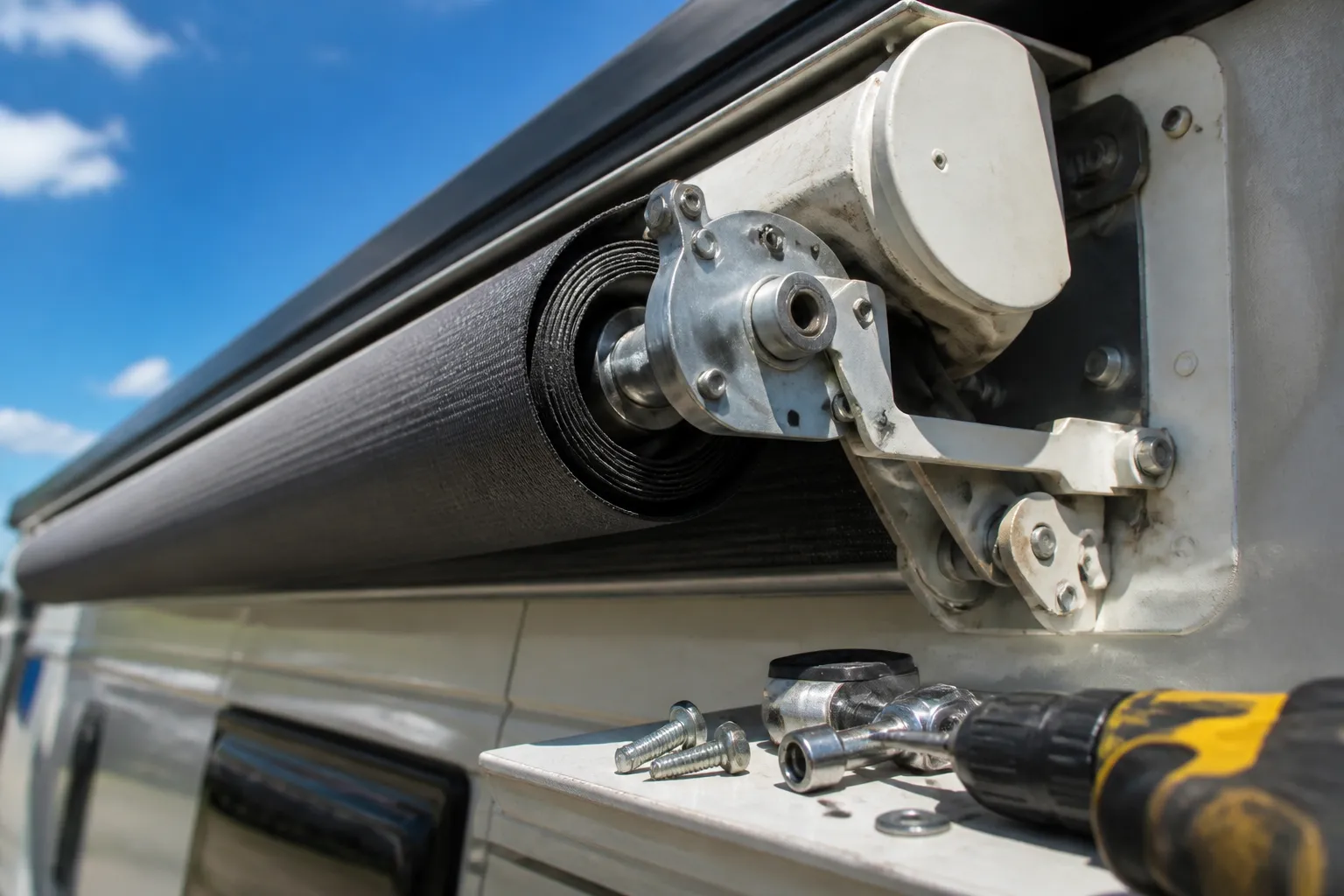 COACHMEN GALLERIA – Awning Mechanism Repair and Fabric Replacement