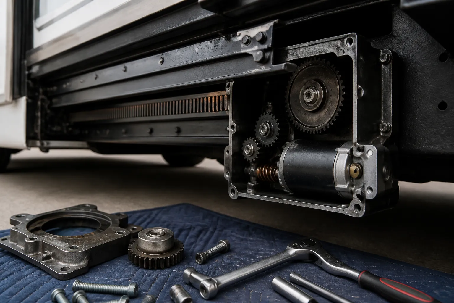 Forest River Riverstone – RV Slide-Out Motor and Gear Replacement