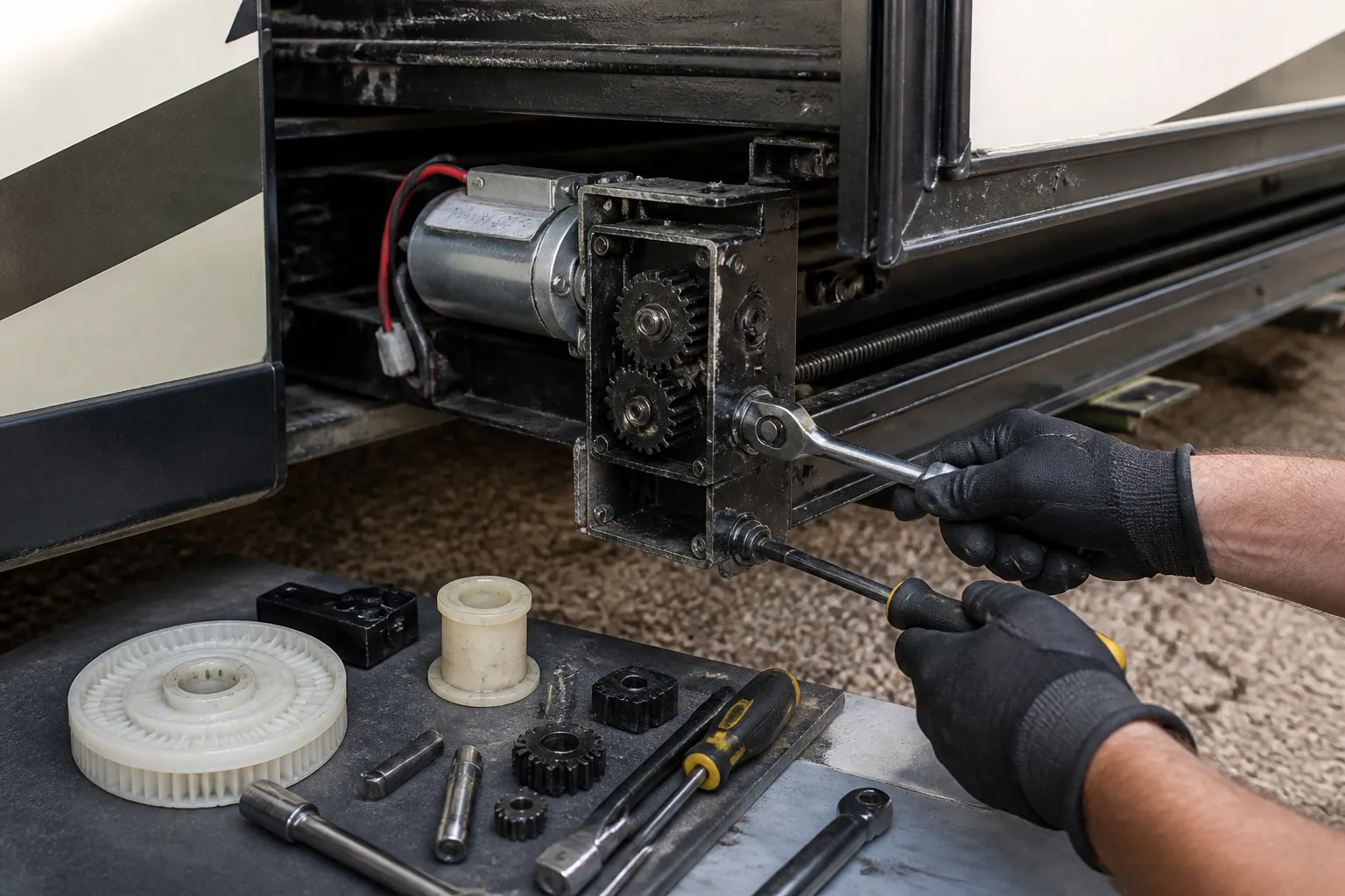 Keystone Alpine – RV Slide-Out Motor and Gear Replacement