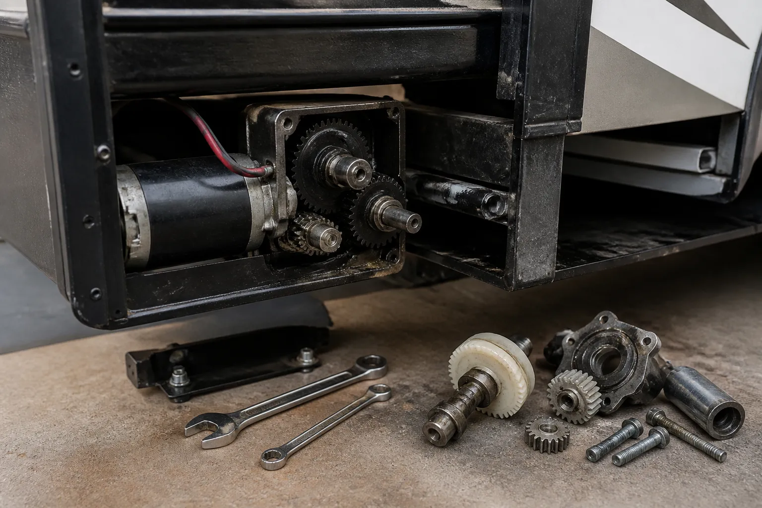 Keystone Arcadia – RV Slide-Out Motor and Gear Replacement
