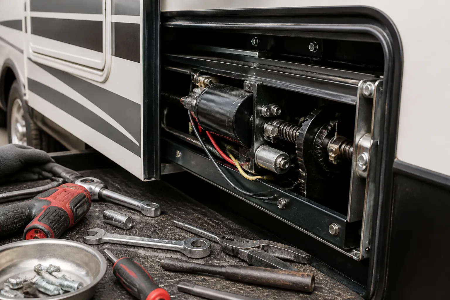 LEISURE TRAVEL VANS UNITY – Slide-Out Motor Replacement