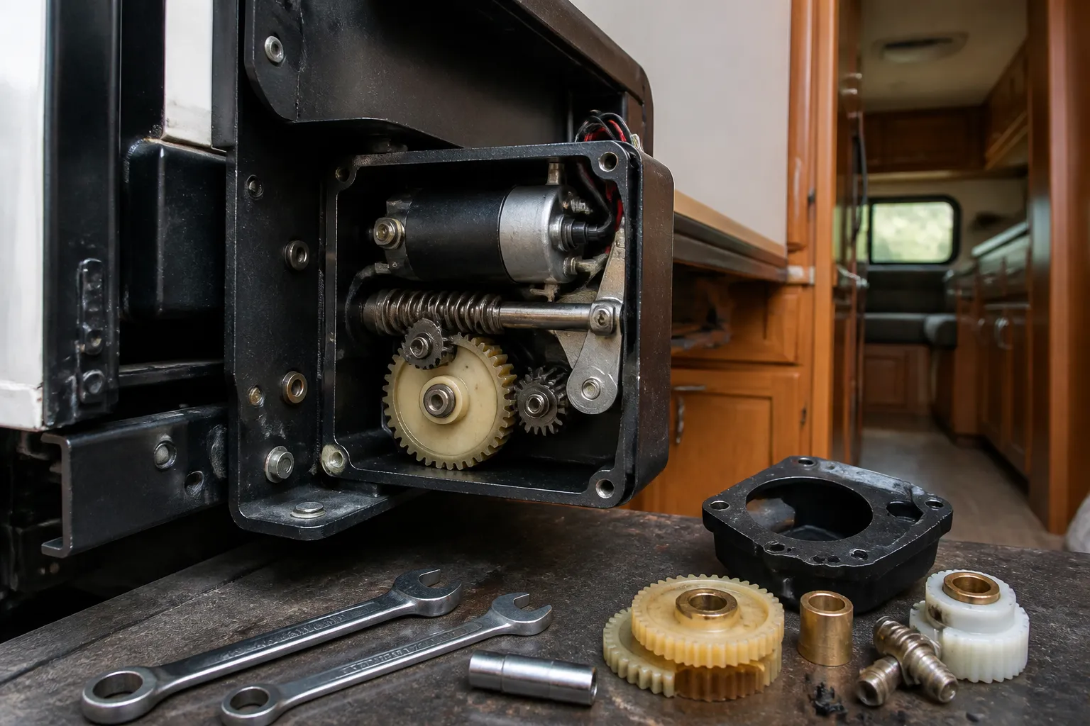 New Horizons – RV Slide-Out Motor and Gear Replacement