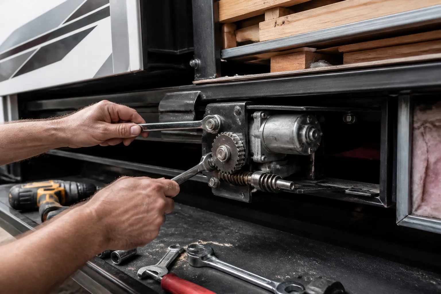Rockwood/Flagstaff – RV Slide-Out Motor and Gear Replacement
