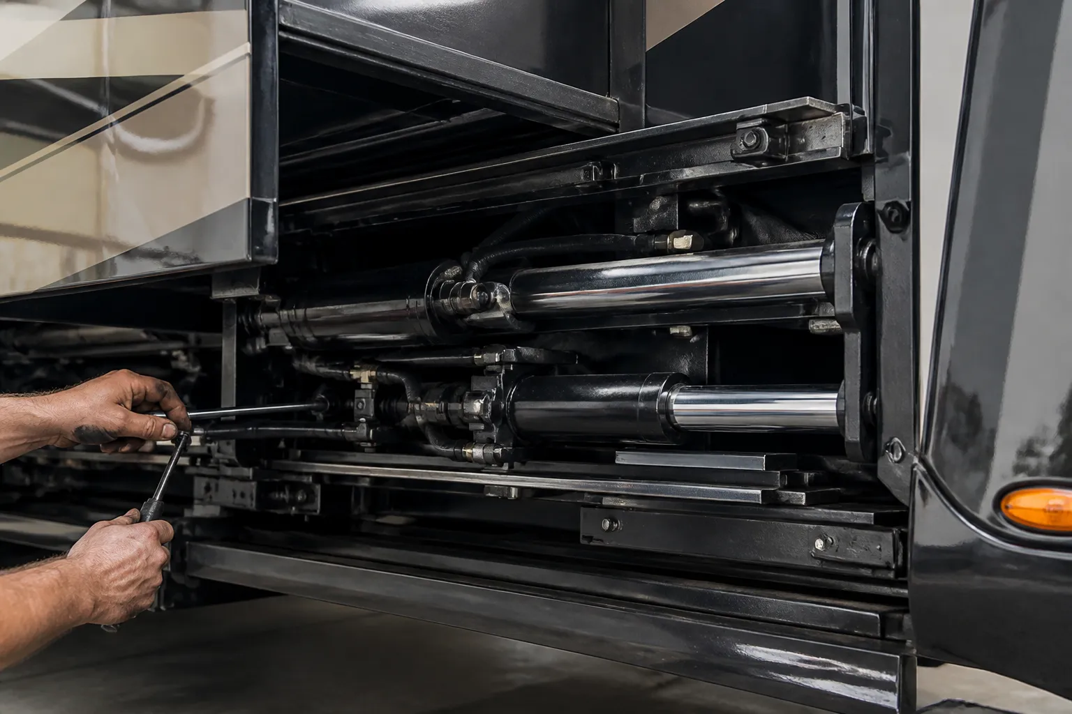 TIFFIN ZEPHYR – Slide-Out Hydraulic Service