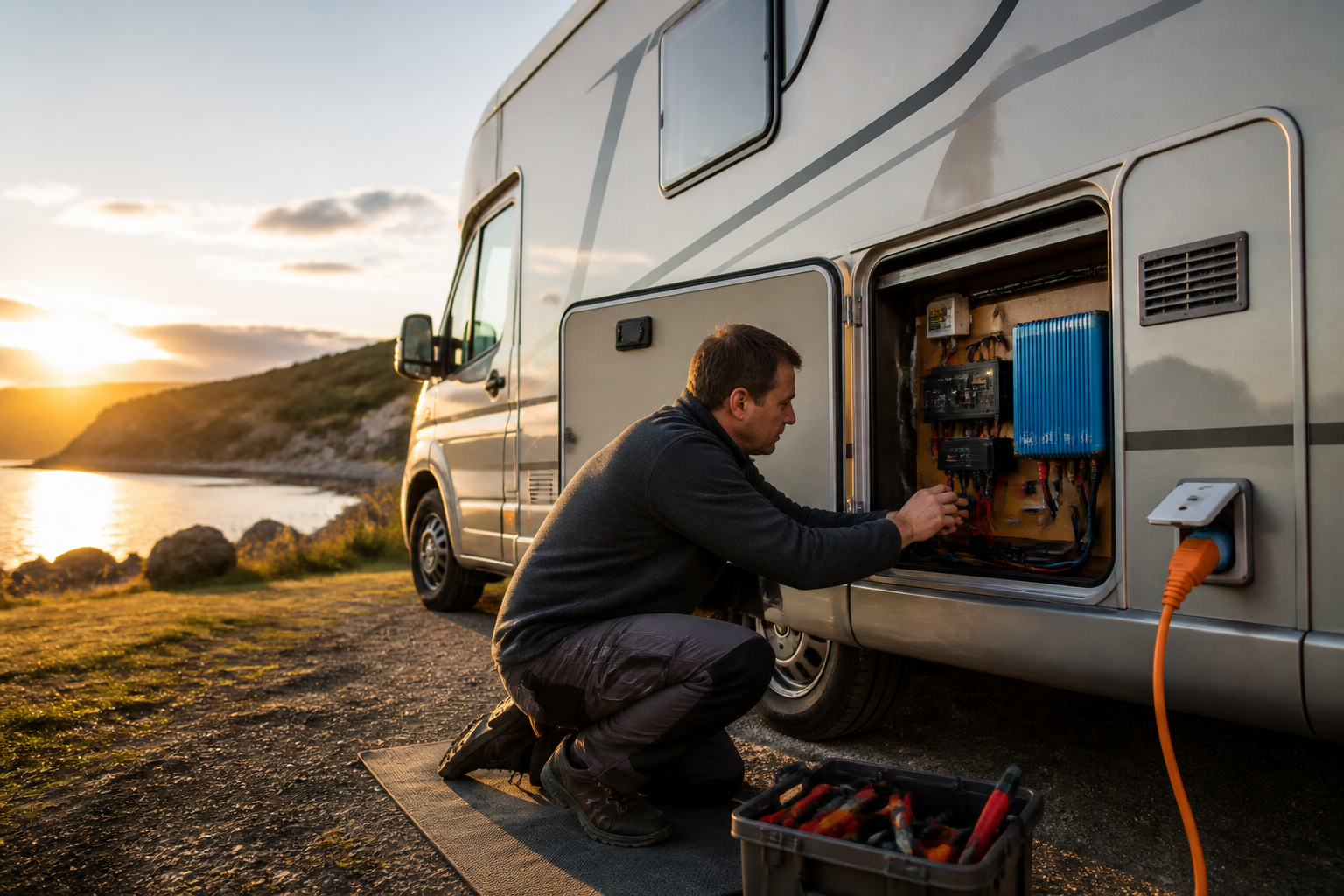 HYMER AKTIV – Electrical Inverter and Shore Power Integration Service